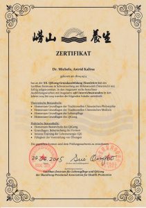 Zertifikat QiGong-Grundausbildung