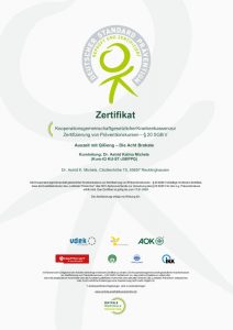 Zertifikat Praeventionskurs Krankenkassen